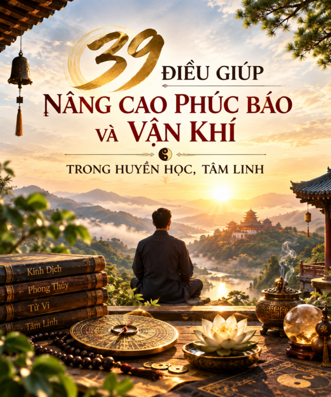 39 ĐIỀU GIÚP NÂNG CAO PHÚC BÁO VÀ VẬN KHÍ TRONG HUYỀN HỌC, TÂM LINH