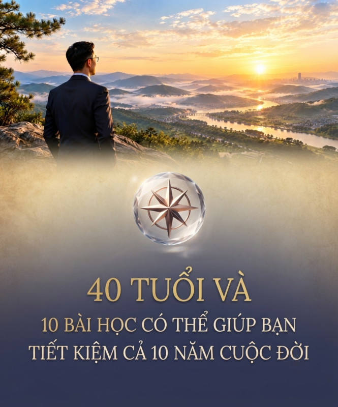 40 TUỔI VÀ 10 BÀI HỌC CÓ THỂ GIÚP BẠN TIẾT KIỆM CẢ 10 NĂM CUỘC ĐỜI