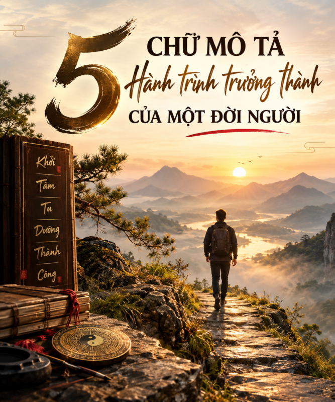 5 CHỮ MÔ TẢ HÀNH TRÌNH TRƯỞNG THÀNH CỦA MỘT ĐỜI NGƯỜI
