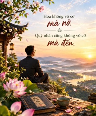 Hoa không vô cớ mà nở. Quý nhân cũng không vô cớ mà đến